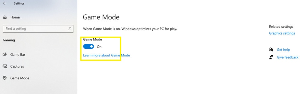 windows game mode off