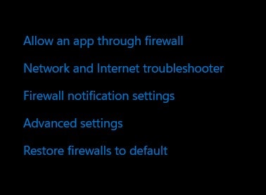 allow an app through the firewall 