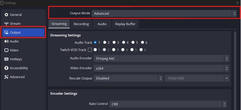 obs output mode