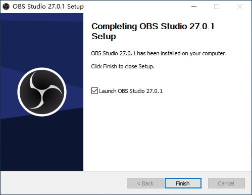 obs installation completes