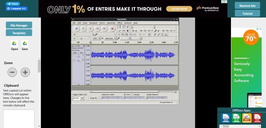 Audacity audio editor online