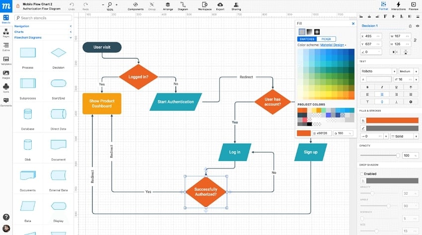 moqups online whiteboard tool