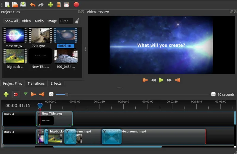 openshot video editor text