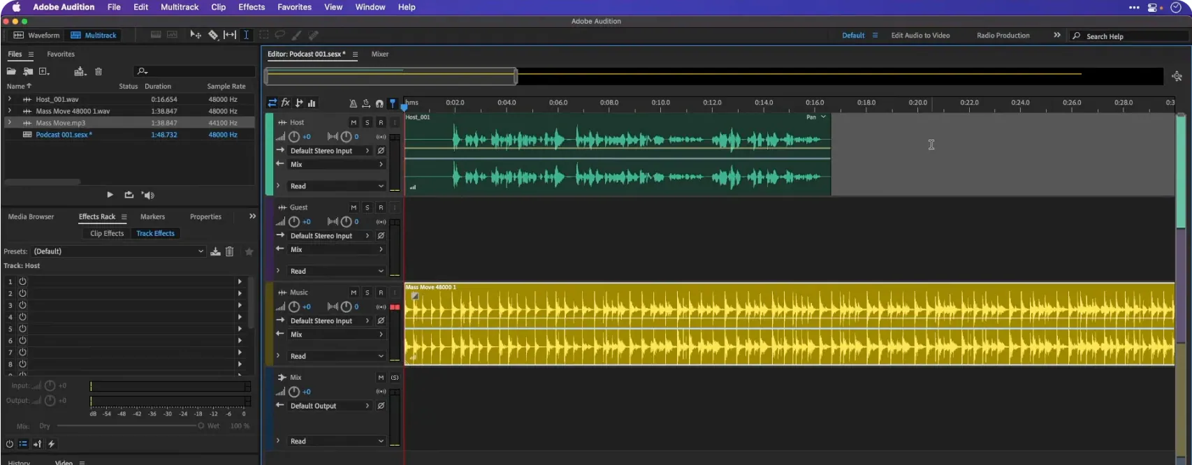 adobe audition import audio files