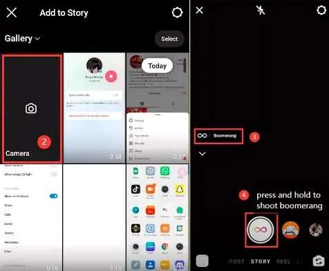 shoot boomerang gif on instagram