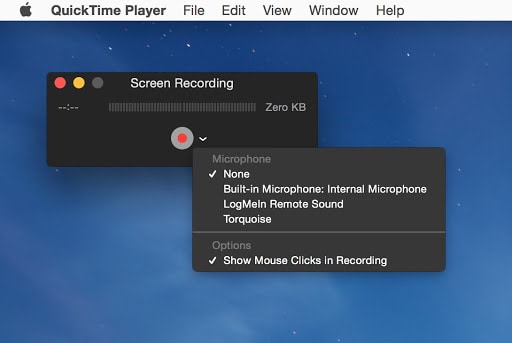 quicktime recording screen
