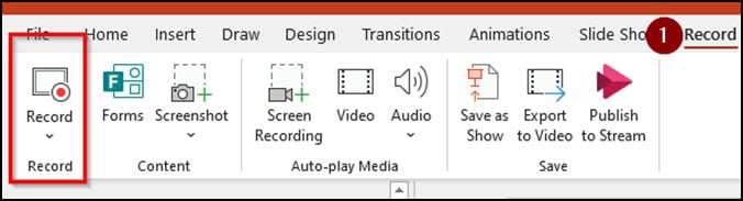 start recording in powerpoint