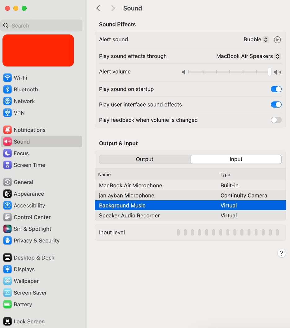 mac sound settings