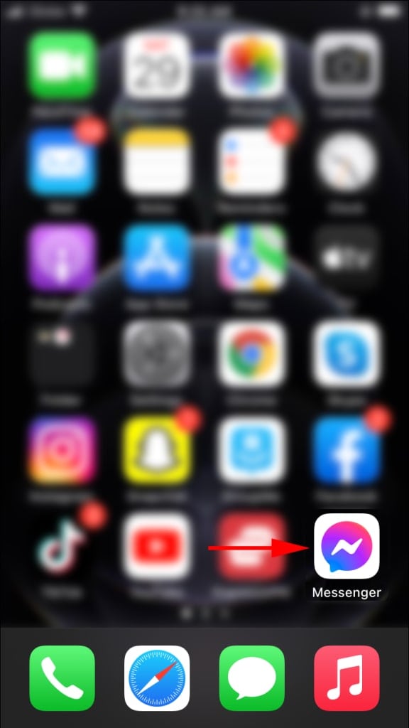 open messenger on iphone