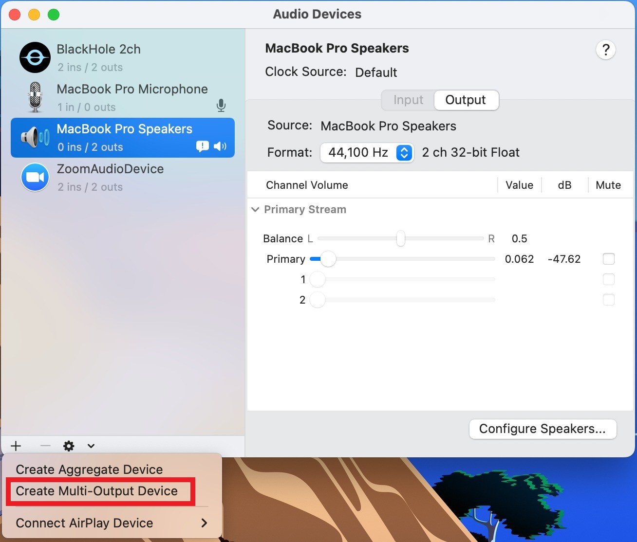 enable soundflower for system audio output