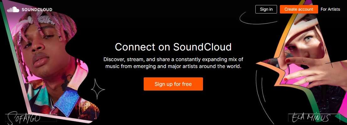 soundcloud welcome banner