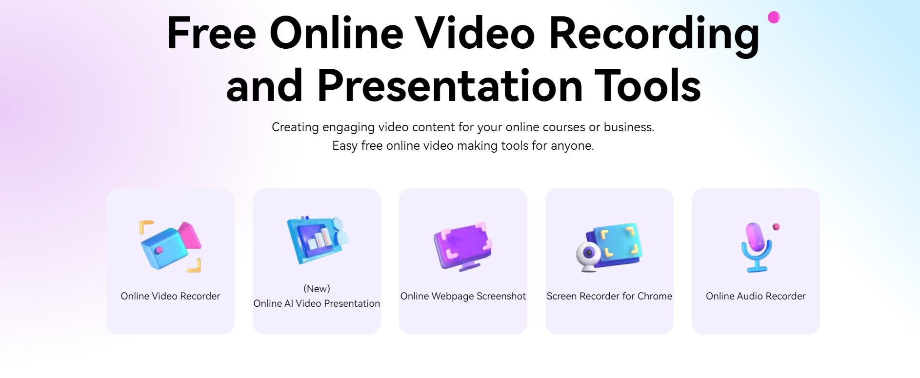 open the online video recorder