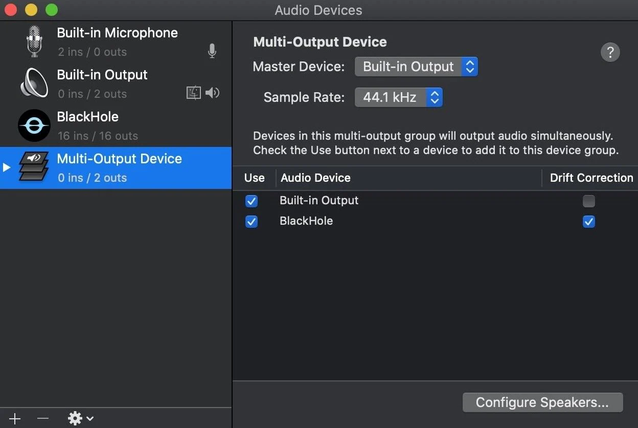 add blackhole as an audio device