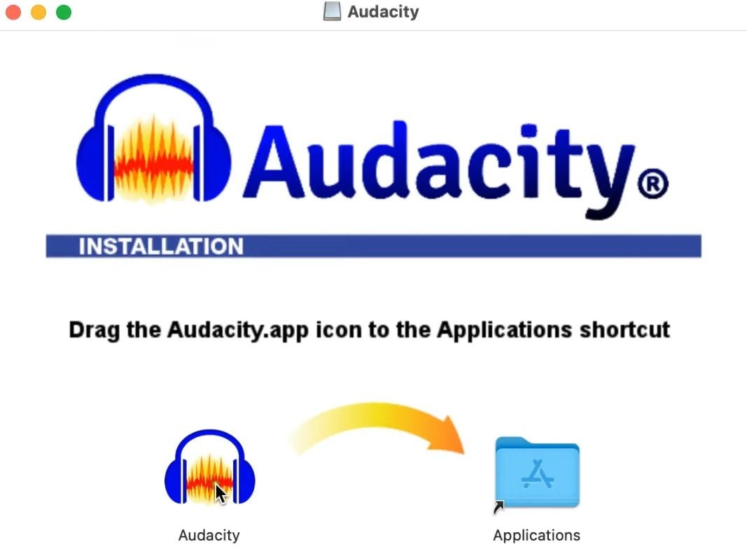 install the audacity app on mac