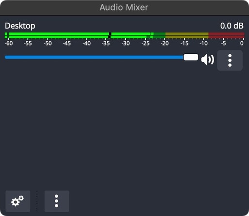 fuente de audio en el mezclador de audio