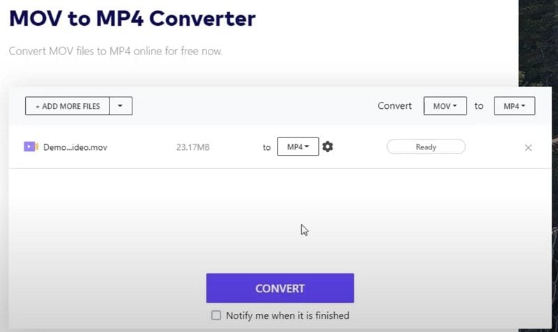 click start all to convert your video to mp4