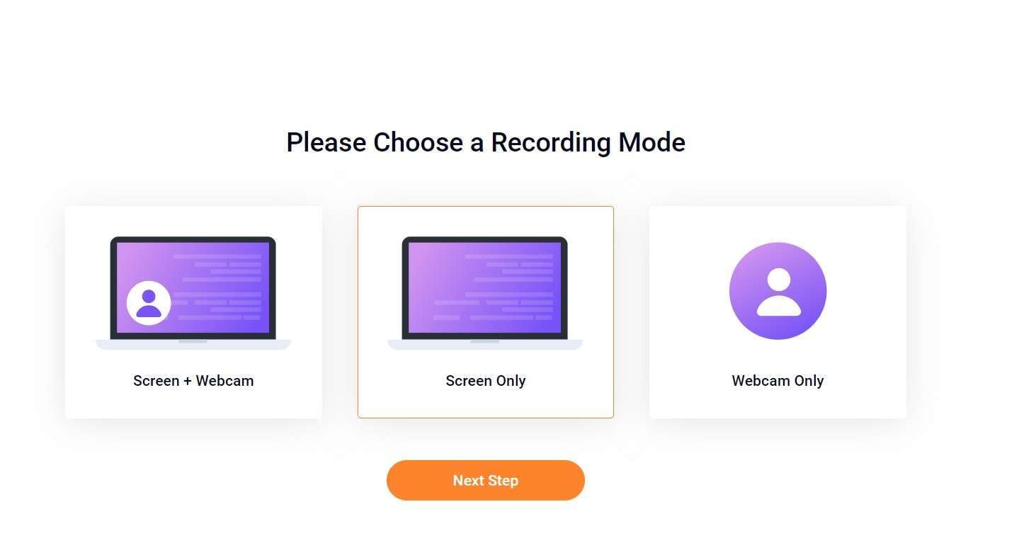 pick a recording mode 