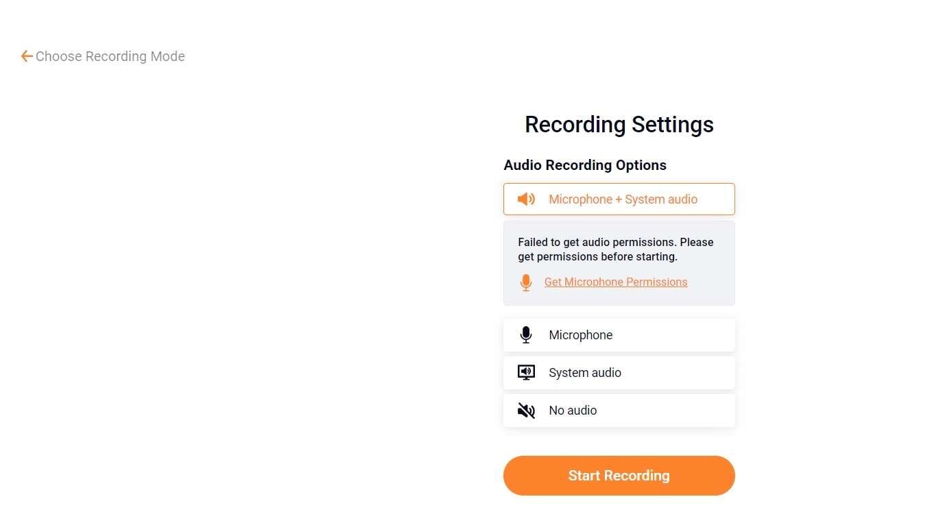 adjust recording settings 