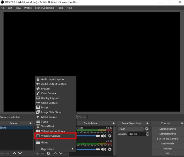 zoom window capture in obs