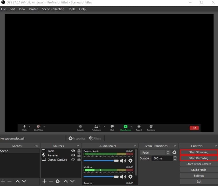 start recording zoom meeting on obs for mac