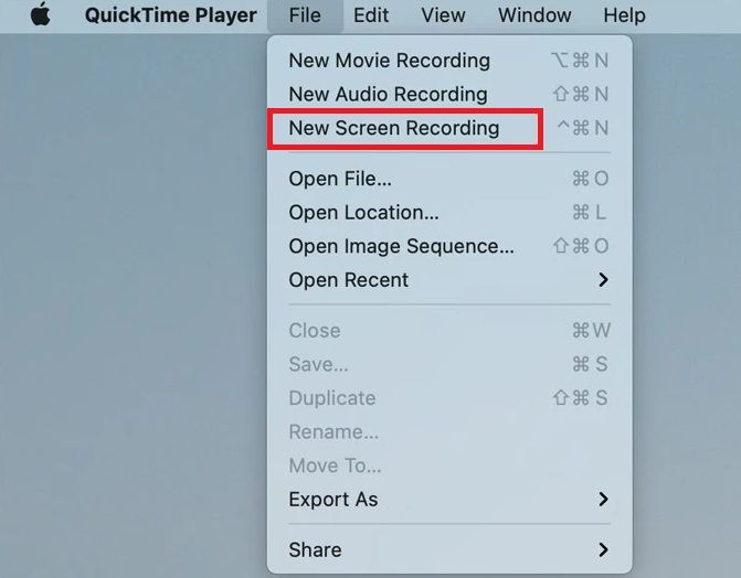 new screen recording in quicktime