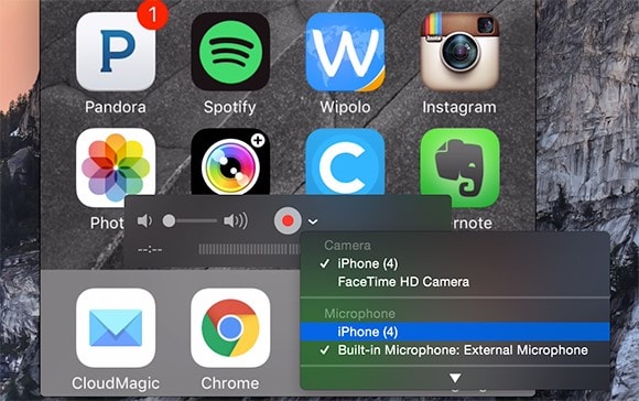 enregistrement iphone sur mac