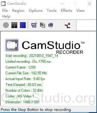 recording screen with camstudio