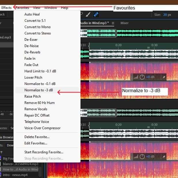 normalize audio in adobe audition
