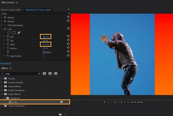 crop videos in premiere pro