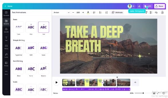 canva, editor de video