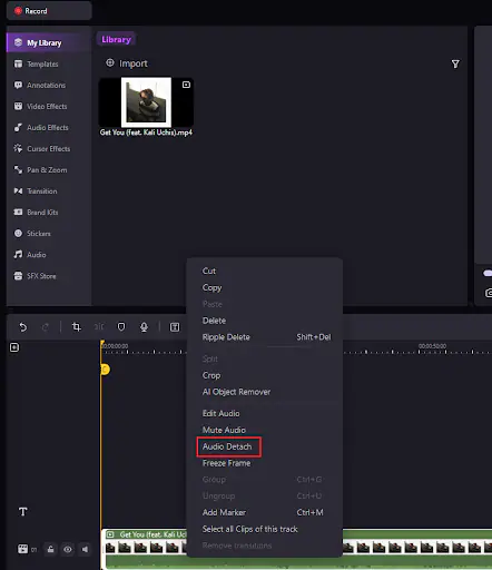 wondershare democreator remove youtube video vocals