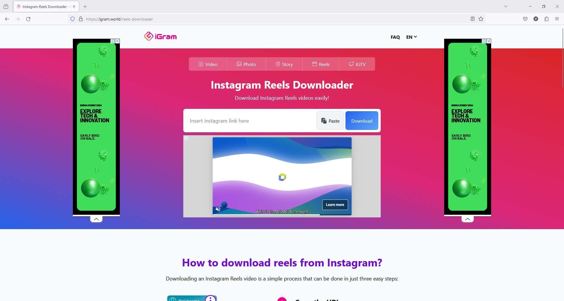 iGram for Instagram video watermark remover