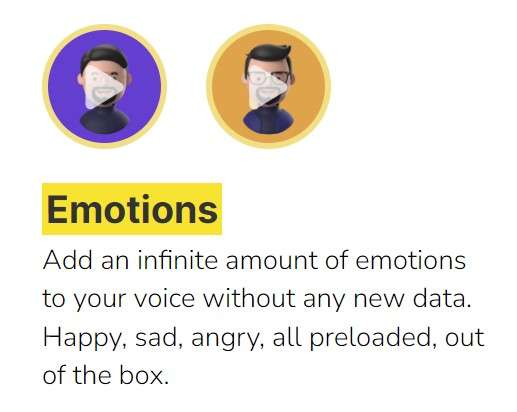 emotions on resemble.ai