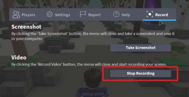 roblox stop recording