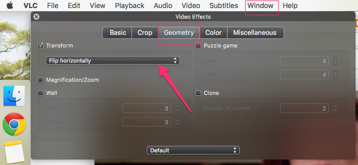 rotate video in vlc mac
