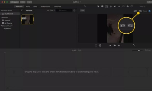 rotate videos in imovie