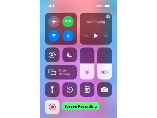 screen record in iphone 12 stop
