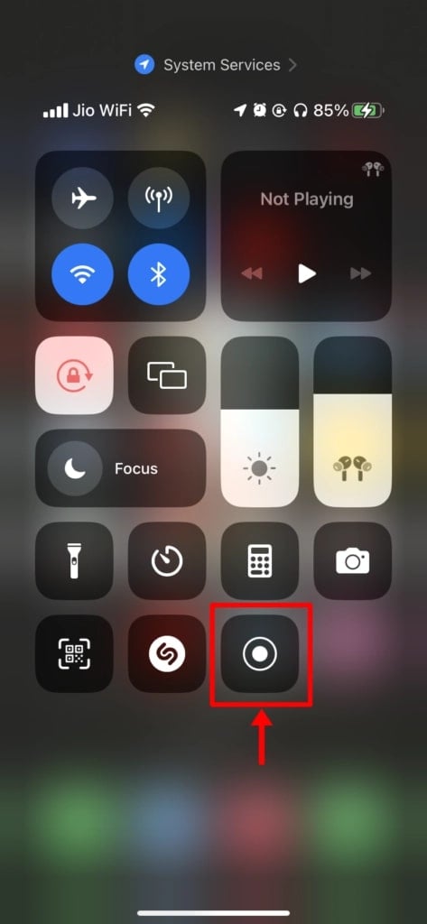 screen record in iphone 12 capture