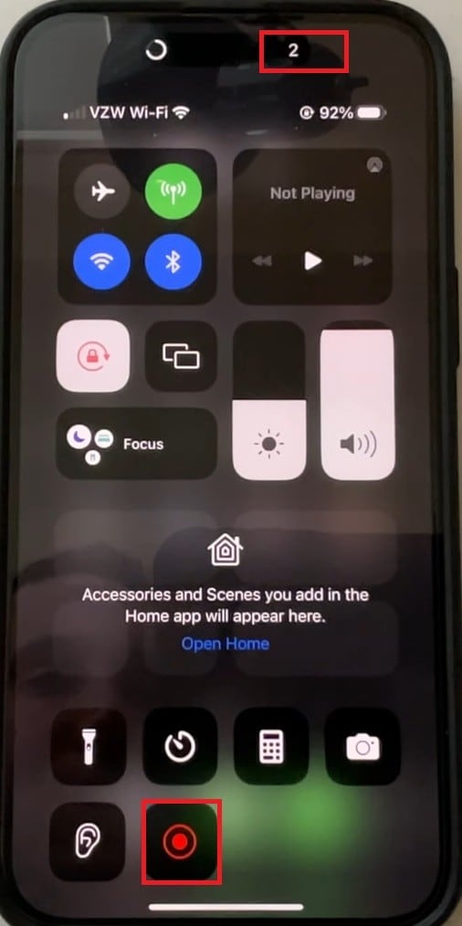 start screen recording on iphone 14