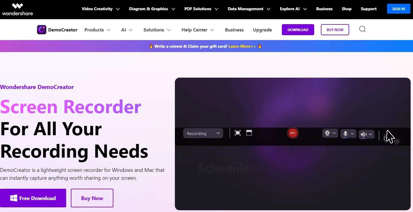 wondershare democreator home page