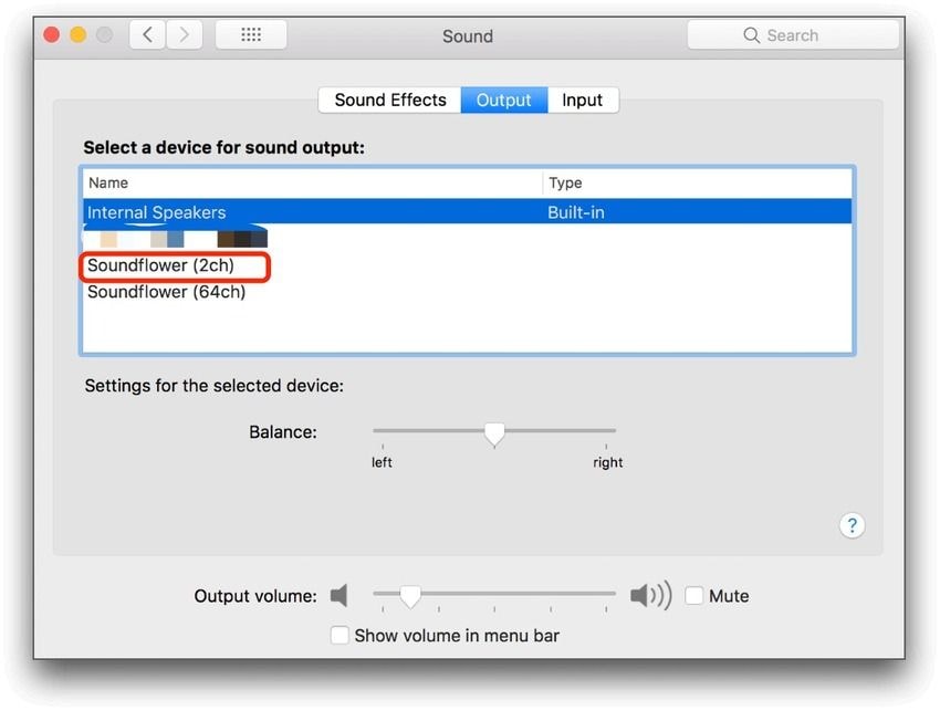 choose soundflower 2ch as the sound output