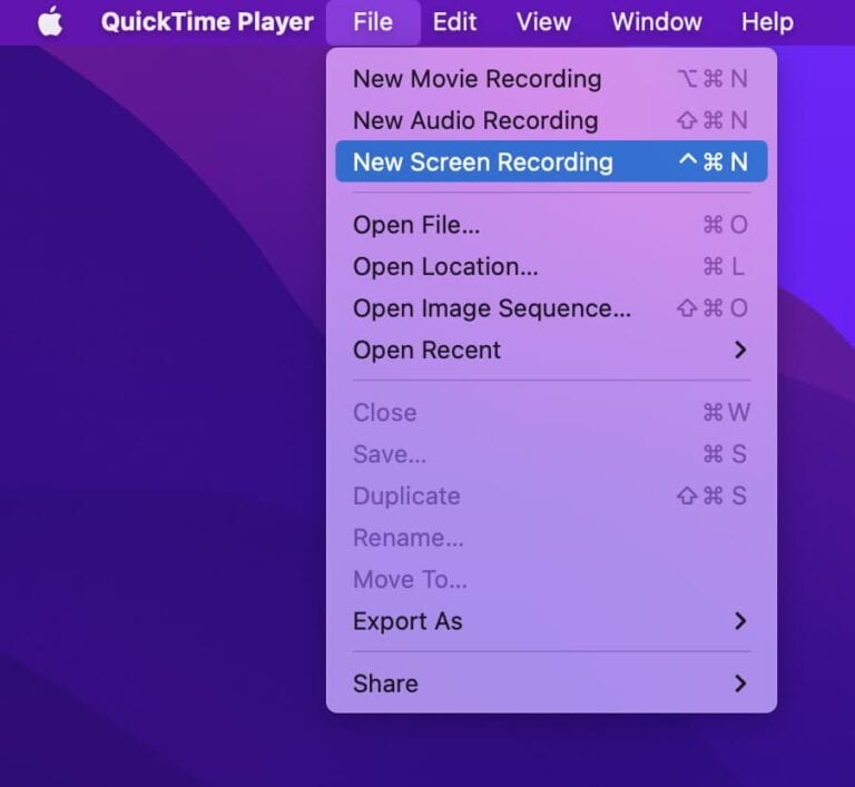 new screen recording in quicktime player