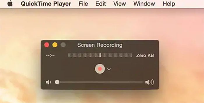 QuickTime screen recording