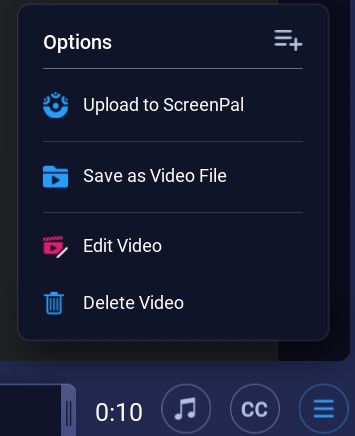 open the editing feature in screenpal