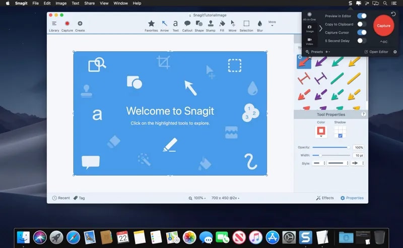 snagit mac aplicación de captura de pantalla