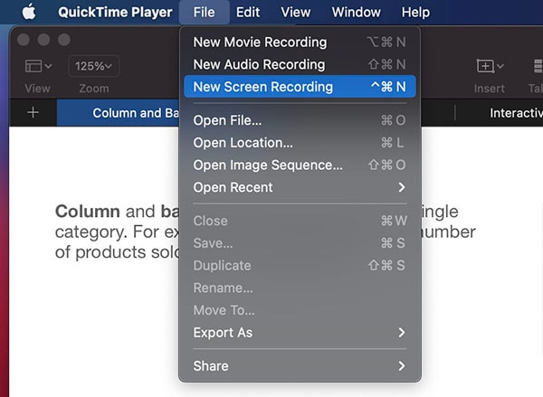 new screen recording quicktime