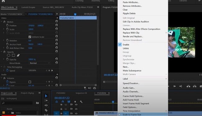 Premiere Pro Scale To Frame Size Vs Set To Frame Size Infoupdate