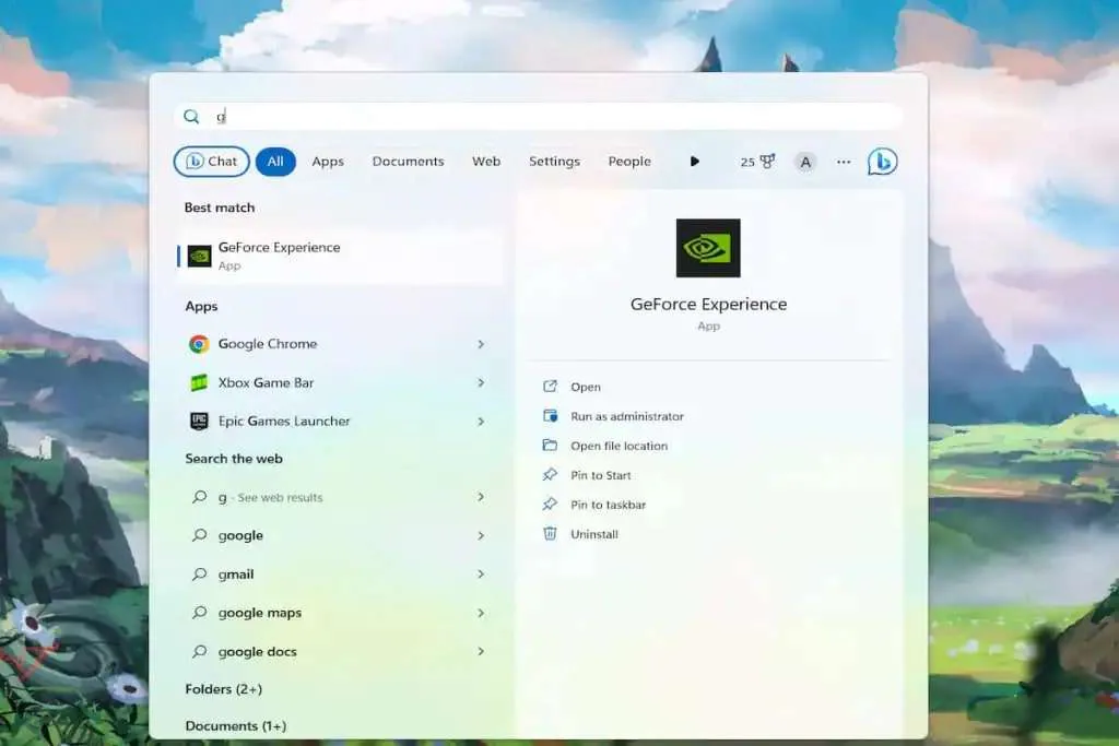 open geforce experience screen recorder