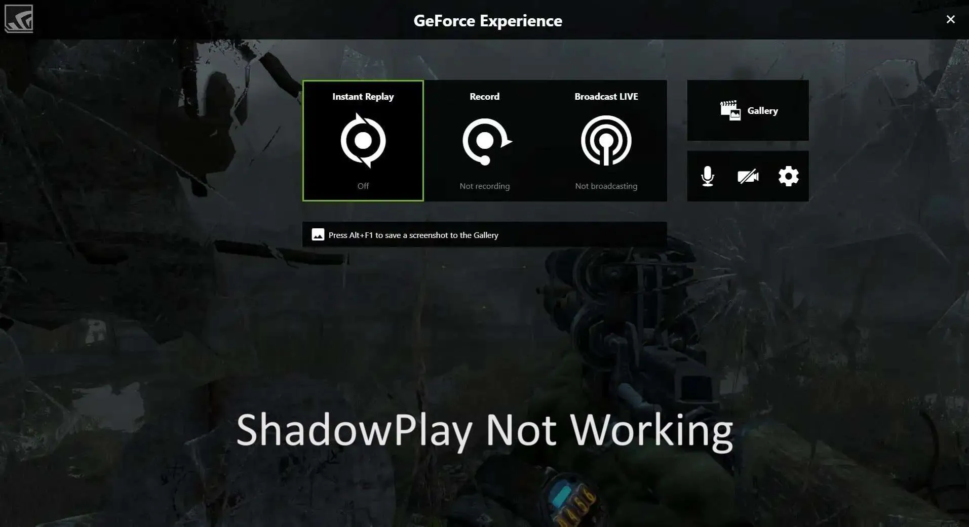 ShadowPlay no funciona: Las 7 mejores soluciones para resolver el problema