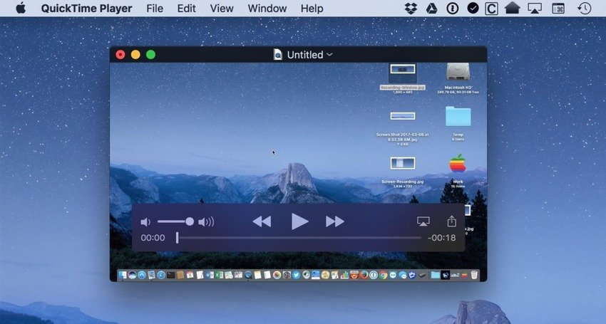 quicktime screen recording on a mac